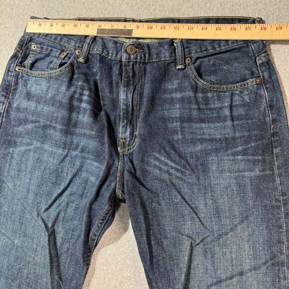 Levis Jeans Mens 36x32 Blue 569 Loose Straight American Medium Wash Denim - Picture 4 of 11